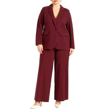 ELOQUII Women's Plus Size 9-To-5/Ultimate Wide Leg Stretch Work Pant