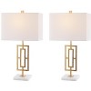 Yara Table Lamp (Set of 2) - 26.25 Inch Height - TBL4299 - Gold/White - Safavieh - 2 of 4