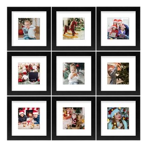 Golden State Art 6x6 Wood Picture Frame 0.84 Inch Thickness for 4x4 Picture - Pack of 9 - 1 of 4