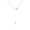 Classic Gold 14K Yellow Gold, 3.84ct Blue Topaz, Diamond Necklace - 4 Stones - Blue - 17 Inch - 2 of 3