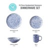 Martha Stewart Warham 16-Piece Hand Painted Splatter Reactive Stoneware Dinnerware Set - 4 of 4