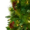 Nearly Natural 7-ft Montana Mixed Pine Artificial Christmas Tree with Pine Cones, Berries and 500 Clear LED Lights - 3 of 4