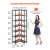 VEVOR 7 Tier Corner Bookshelf, 79" Tall Corner Bookcase with Heavy Duty Metal Frame & Wooden Shelves, Black - 4 of 4