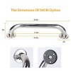 iMountek"2Pcs Stainless Steel Bath Grab Bar, 11.8in Anti-Slip Safety Handle, 220LBS Weight Capacity"Silver - 2 of 4