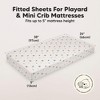 KeaBabies Mini Crib Sheets for Baby Girls, Boys, 2-Pack Soothe Pack and Play Sheets Fitted, Organic Pack N Play Mattress Sheet - 3 of 4
