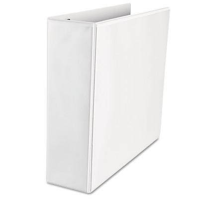 UNIVERSAL Push-Open Deluxe Plus D-Ring View Binder 3" Capacity 8-1/2 x 11 White 30752