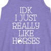 Girls' - Instant Message - Idk I Like Horses Graphic Sleeveless Aline Dress - 2 of 4
