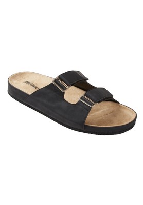 Mens wide slip online on sandals