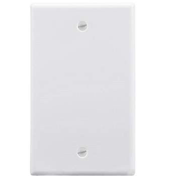 Monoprice 1-Gang Blank Wall Plate - White for Home, Office, Personal Install