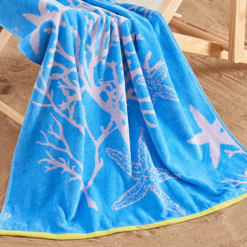 Cotton Jacquard Printed Beach Towel 2 Pack - Great Bay Home, 3 of 9