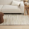 Saro Lifestyle Luxe Hideaway Hair On Leather Area Rug, 5'x7', Off-White - 2 of 2