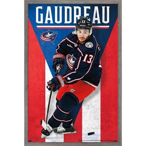 Trends International NHL Columbus Blue Jackets - Johnny Gaudreau 23 Framed Wall Poster Prints - 1 of 4