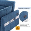 DOMETOUR 55.1 Inch Pull Out Sofa Bed Convertible Sleeper for Living Room Bedroom, Futon Loveseat Sofa Couch with2 Pillows USB Ports - 4 of 4