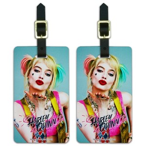 Birds Of Prey Harley Quinn Blowing Kisses Luggage ID Tags Set of 2 - 1 of 4