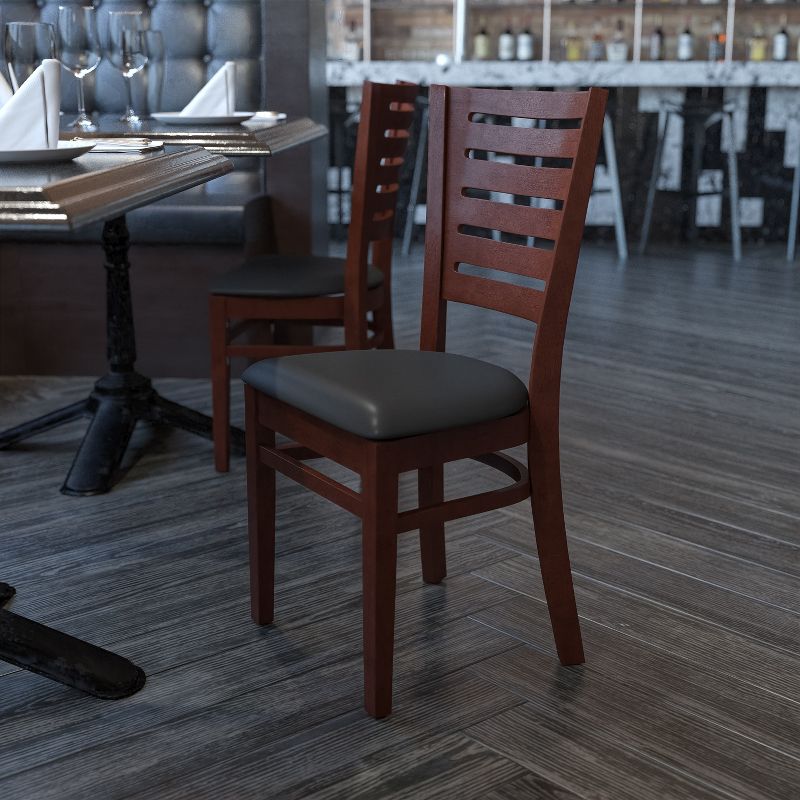 Flash Furniture Slat Back Wooden Restaurant Chair, 3 of 12