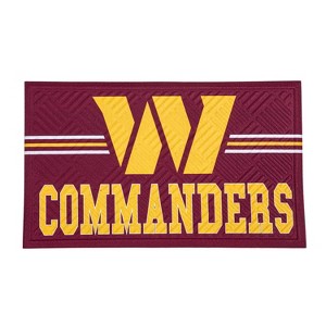 Evergreen NFL Washington Commanders Embossed Mat Cross Hatch Indoor and Outdoor Doormat - 1 of 3