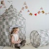 3 Sprouts Kids Recycled Fabric Play Tunnel - Checkerboard Green - 3 of 4