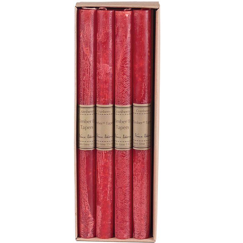 Cranberry Timber Tapers - Set of 12, 1 of 3