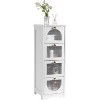 Freestanding Bathroom Floor Cabinet with 4 Drawers, Small White Wooden Storage Organizer, 11.8" x 11.8" x 33.1", Slim Storage Cabinet for Bathroom - 4 of 4