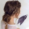 Unique Bargains Stripes Triangle Ribbon Hair Elastic Band 1 Pc - 2 of 4