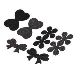 Unique Bargains Women's Magic Tapes Hair Pads Black 6 Pcs - 1 of 4