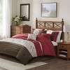 PAGED Queen Comforter Set Embroidered 7 Piece Bedding Set, Bed in a Bag with 1 Comforter, 2 Standard Shams, 1 Bedskirt, 3 Decorative Pillows - 2 of 4