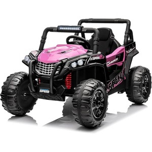 Ride On Car for Kids, 12V Toy Electric Truck UTV with Large Wide Seat and Remote Control, Led Lights, 2 Spring Suspension - 1 of 4