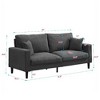 Kumasinova 57" High 2-Seater Sofa, Resilience Loveseat with Wooden Frame, Upholstered Sponge Cushions, 2 Pillows, Perfect Couches for Living Room - 4 of 4
