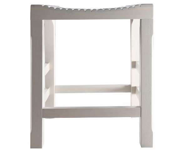 Tristan Bar Counter Stool - Vintage White - Haven Home
