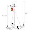 VisioGear Punching Bags 2 in 1 Punching Bag Stand, Adjustable Height Heavy Bag Stand with Weighted Base and Speed Bag, White, 45.30"*61.50"*88.30" - 2 of 4