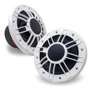 BLUAVE M7.0CX3-W 7" Marine Coaxial Speakers With MG70 Marine Grills In White - 1 of 4