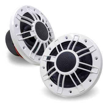 BLUAVE M7.0CX3-W 7" Marine Coaxial Speakers With MG70 Marine Grills In White