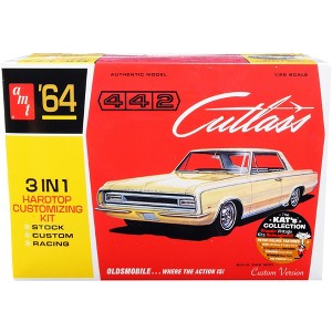 Skill 2 Model Kit 1964 Oldsmobile Cutlass 442 Hardtop 3-in-1 Kit 1/25 Scale Model by AMT - 1 of 4