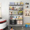 Vynxaria Silver 72"H x 24"D Utility Storage Shelves - Heavy-Duty 5-Tier Adjustable Rolling Shelving Unit - 2 of 4