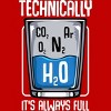 Men's Design By Humans The Glass Is Always Full By tranbabaolam1 T-Shirt - 2 of 4