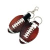 Wrapables 10 Pack Chapstick Holder Keychain with 10 Pieces Metal Clasps, Football - 2 of 4