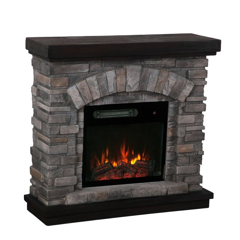36&#34; Freestanding Electric Fireplace Gray - Home Essentials, 4 of 16