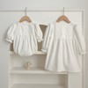 MyKids-Usa Spring/Autumn Baby Onesies And Dress For Girls With White Lace Trim – Princess Sister Matching Set - 2 of 4