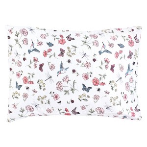 Hudson Baby Girls Cotton Toddler Pillow Case, Hummingbird Garden, One Size - 1 of 2