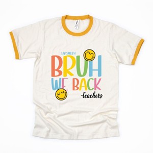 Simply Sage Market S.W.Smiley Bruh We Back Teachers Ringer Tee - 1 of 4
