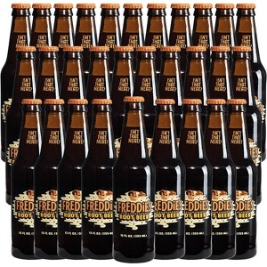 Freddie’s Old Fashioned Soda - Root Beer 12oz Bottles - 30 Pack - Made with Natural Herbs, Oil of Birch and Imported Vanilla - 1 of 4