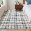 Garvee Modern Plaid Area Rug Farmhouse Geometric Rugs for Living Room Bedroom Non Slip Stain Resistant Carpet - 2 of 4