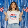 Simply Sage Market Land Of The Free Bubble Short Sleeve Tee - XS - White - 2 of 4