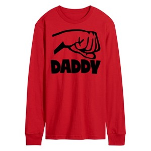 Men's - Instant Message - Daddy And Me Fist Bump Long Sleeve Graphic T-Shirt - 1 of 4