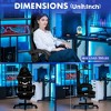 LUCKRACER Adjustable Reclining Ergonomic Faux Leather Swiveling PC & Racing Game Chair with Footrest - 3 of 4