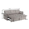 NicBex Velvet Sleeper Sectional Sofa,L-Shaped Couch with Reversible Storage Chaise for Living Room,Apartment,Office,Gray - 3 of 4