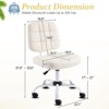 Karl Home | 22.1 Inch Upholstered PU Lattice Swivel Office Chair - 2 of 4