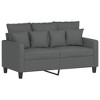 vidaXL 2-Seater Sofa Dark Gray 47.2 in. Fabric - 2 of 4