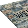 Kate Aurora Montauk Accents Stone Welcome Outdoor Rubber Entrance Mat 18x30 - Stone Outdoor - 2 of 4