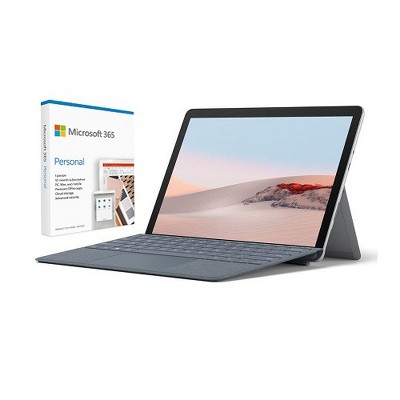 Microsoft Surface Go 2 VALUE BUNDLE 10.5" Intel Pentium Gold 8GB RAM 128GB SSD+Surface Go Signature Type Cover IceBlue+Microsoft 365 Personal 1 Yr